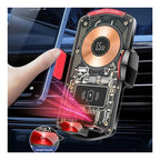 Crystal Car Charger & Phone Holder – Fast Charging Mount for All Smartphones