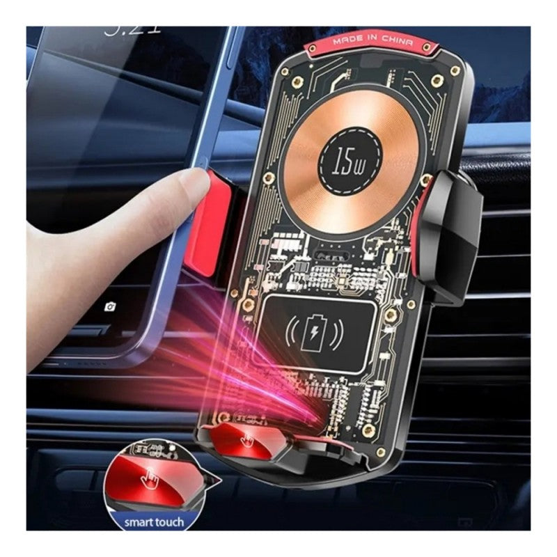 Crystal Car Charger & Phone Holder – Fast Charging Mount for All Smartphones