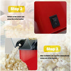 Mini Popcorn Machine – Quick Hot Air Popcorn Maker for Home & Kids Fun