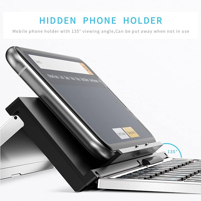 Bluetooth Foldable Keyboard – Portable Wireless Keyboard for Phone, Tablet & Laptop