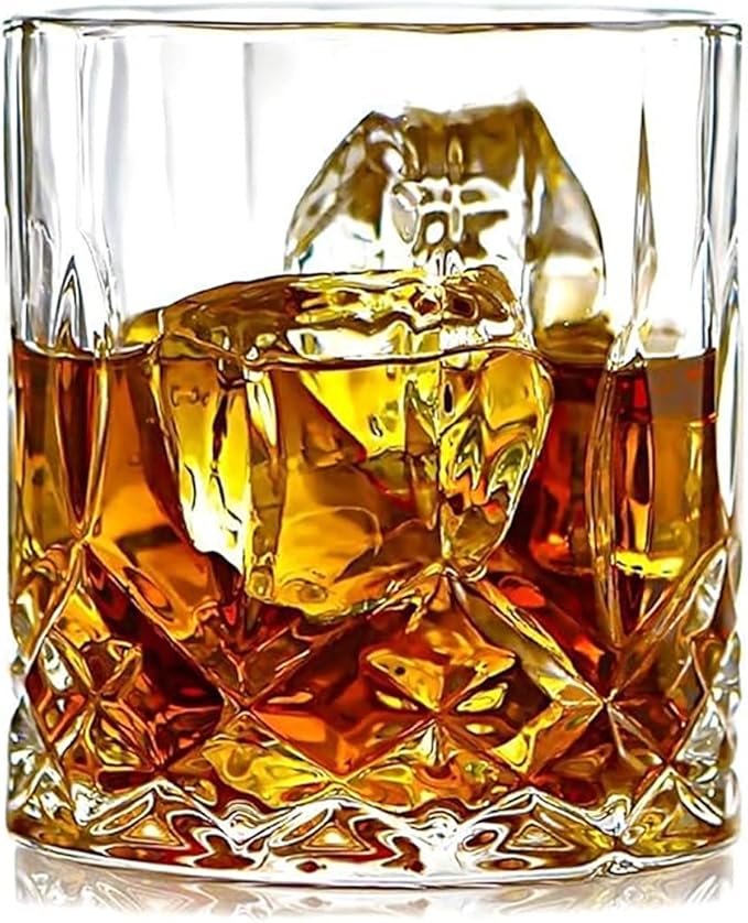 Crystal Whiskey Glass Set (6PCS) – 340ml Old Fashioned Cocktail Tumblers