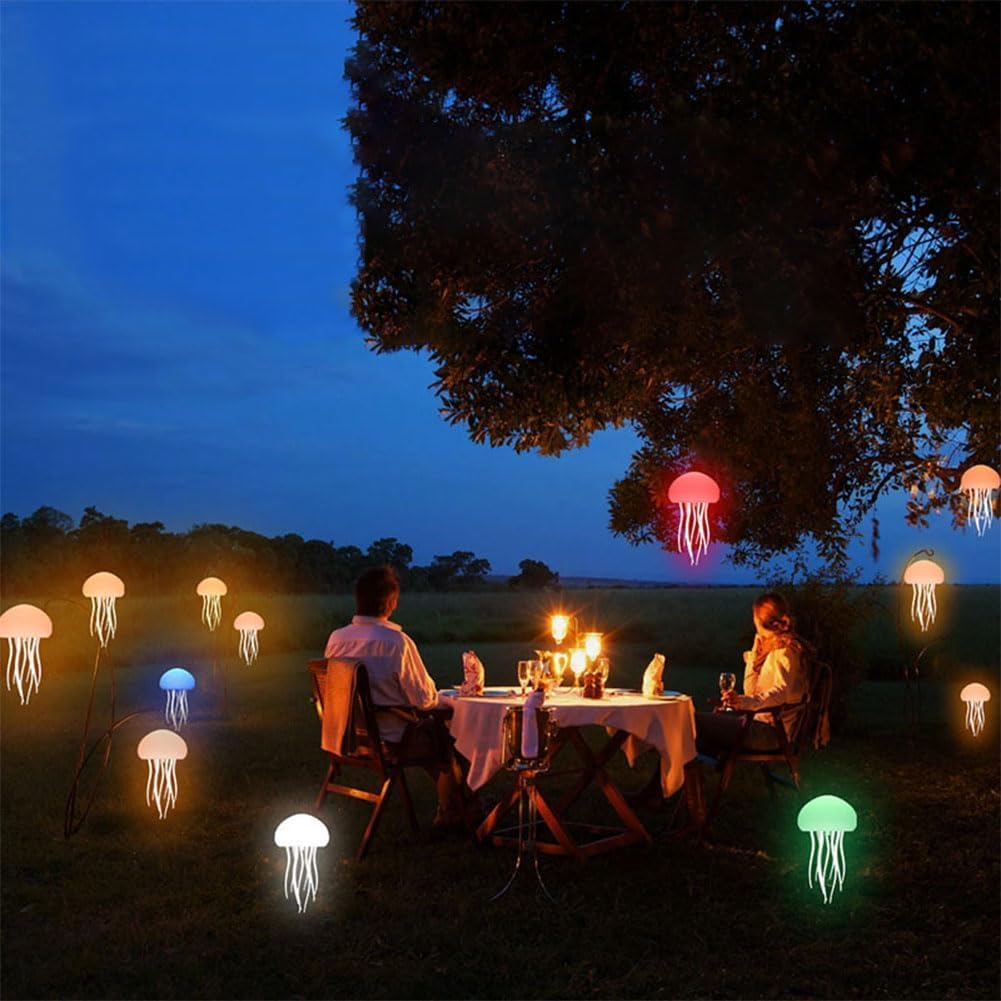 Jellyfish Lamp, Voice Control Jellyfish Lamp with Dancing Legs, RGB Gradient Jellyfish Bedside Lamp, Rechargeable Jellyfish Table Lamp Christmas Gifts