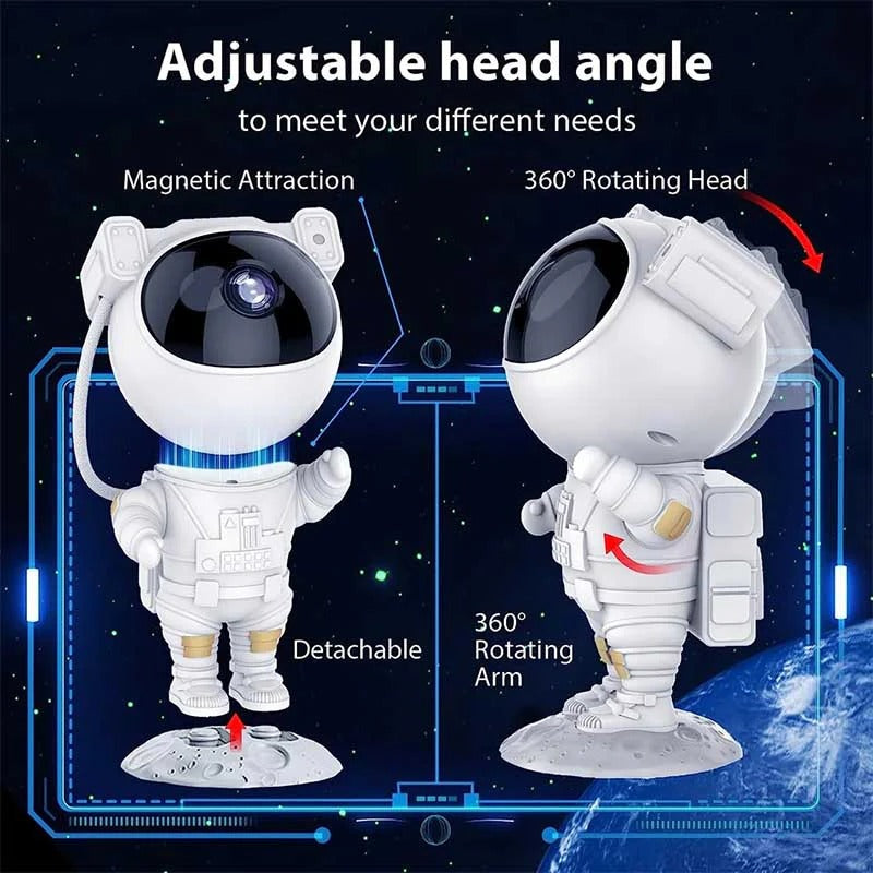 Astronaut Galaxy Projector – Space Starry Sky Night Lamp for Bedroom & Kids Room