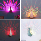 🦚 Peacock Galaxy Projector Lamp – Remote Control Night Light