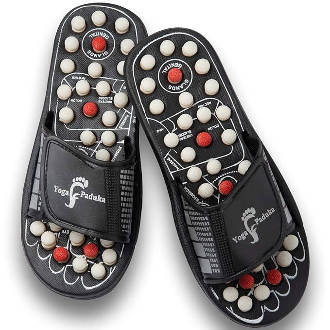 Natural Foot Slippers Massager – Acupressure Reflexology Sandal for Pain Relief