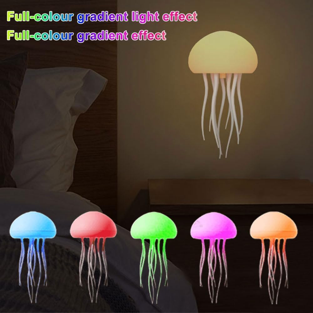 Jellyfish Lamp, Voice Control Jellyfish Lamp with Dancing Legs, RGB Gradient Jellyfish Bedside Lamp, Rechargeable Jellyfish Table Lamp Christmas Gifts