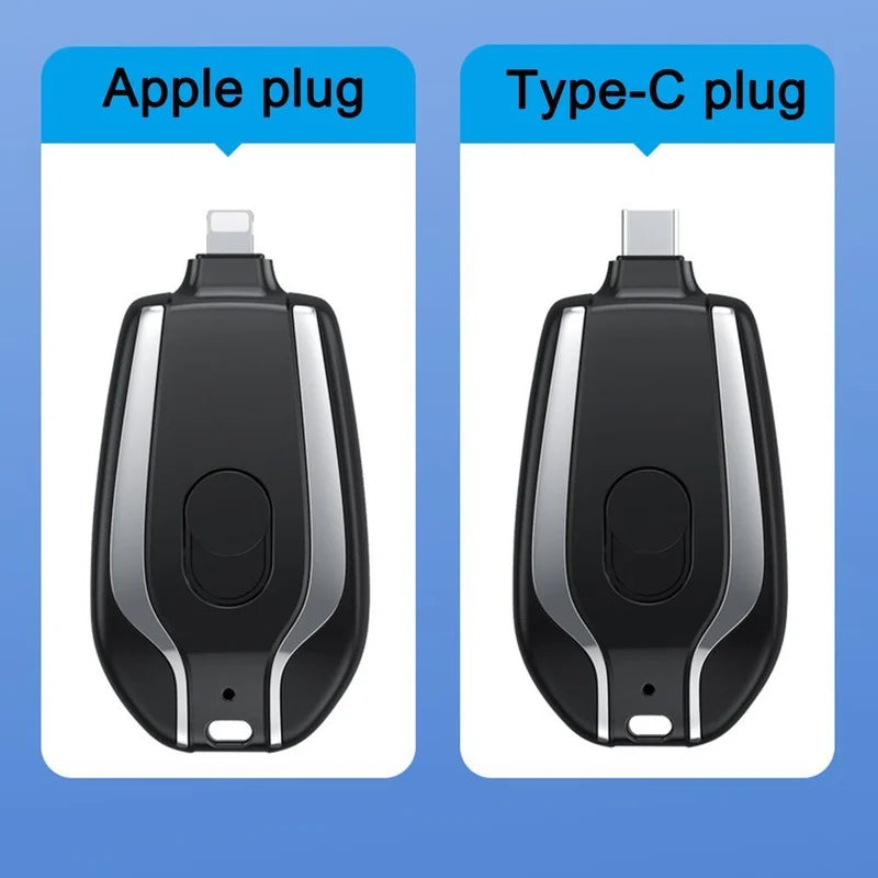 Emergency Portable Keychain Charger – Mini Power Bank for On-the-Go Charging