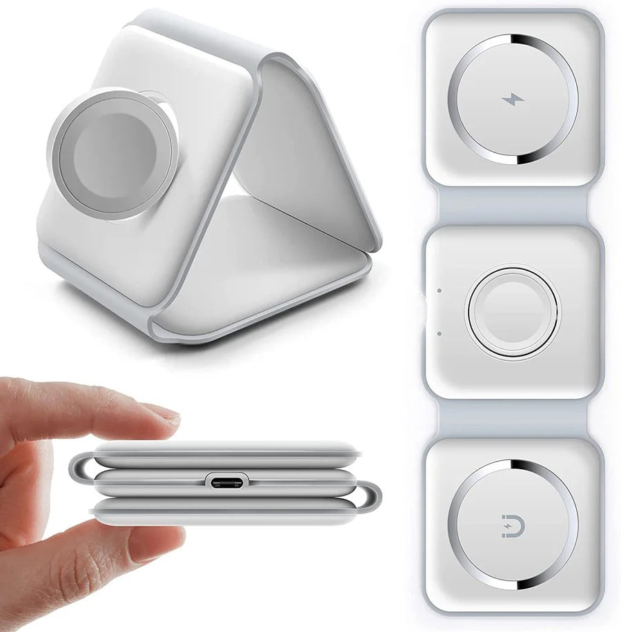 3-in-1 Wireless Charging Pad – Fast Charge for Phone, Watch & Earbuds ⚡