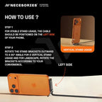 🔋 240W Fast Charger Cable with Mobile Holder Stand