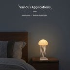 Jellyfish Lamp, Voice Control Jellyfish Lamp with Dancing Legs, RGB Gradient Jellyfish Bedside Lamp, Rechargeable Jellyfish Table Lamp Christmas Gifts
