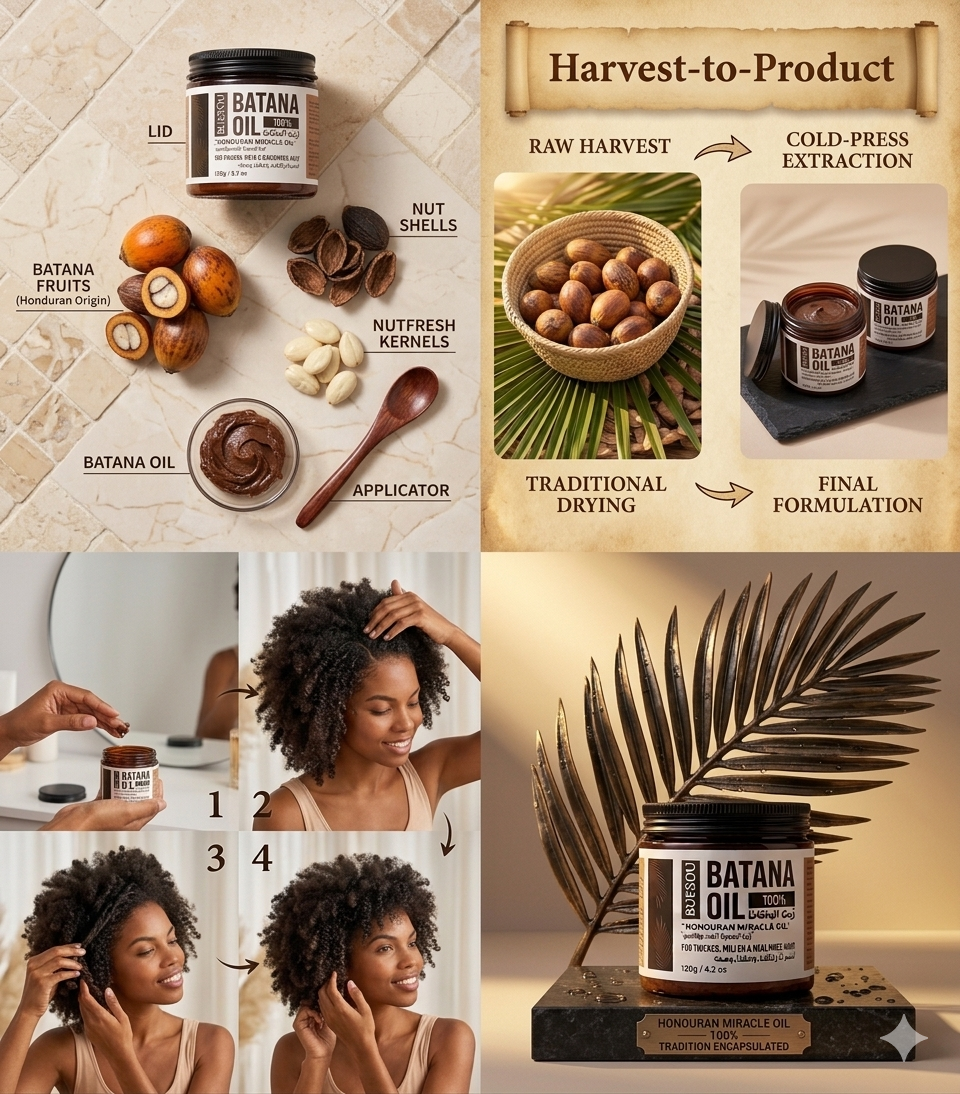 Bufsou Batana Oil For Thicker, Fuller and Healthier Hair – 120g / 4.2 oz