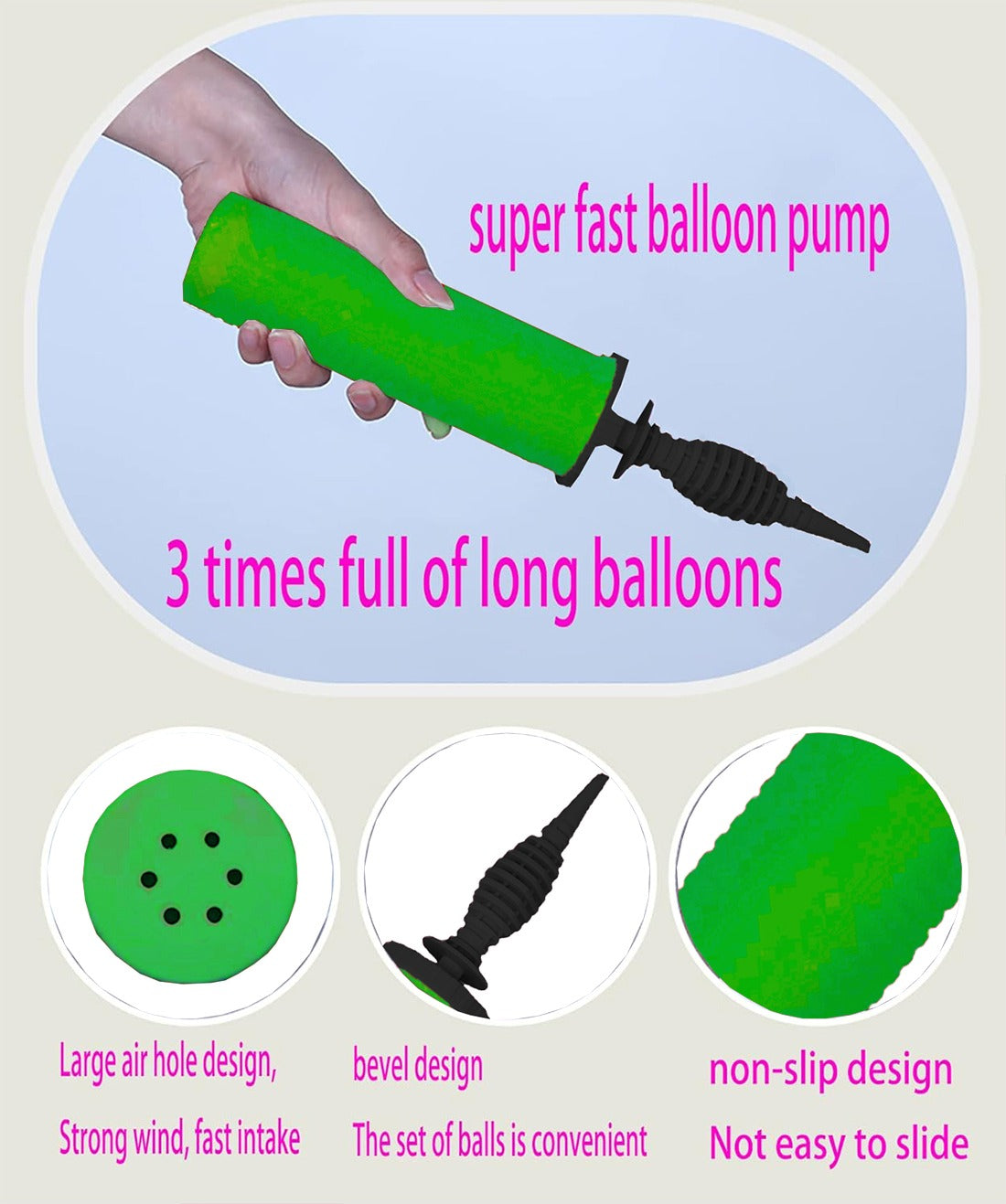 Portable Hand Balloon Pump – Manual Air Inflator for Party Balloons