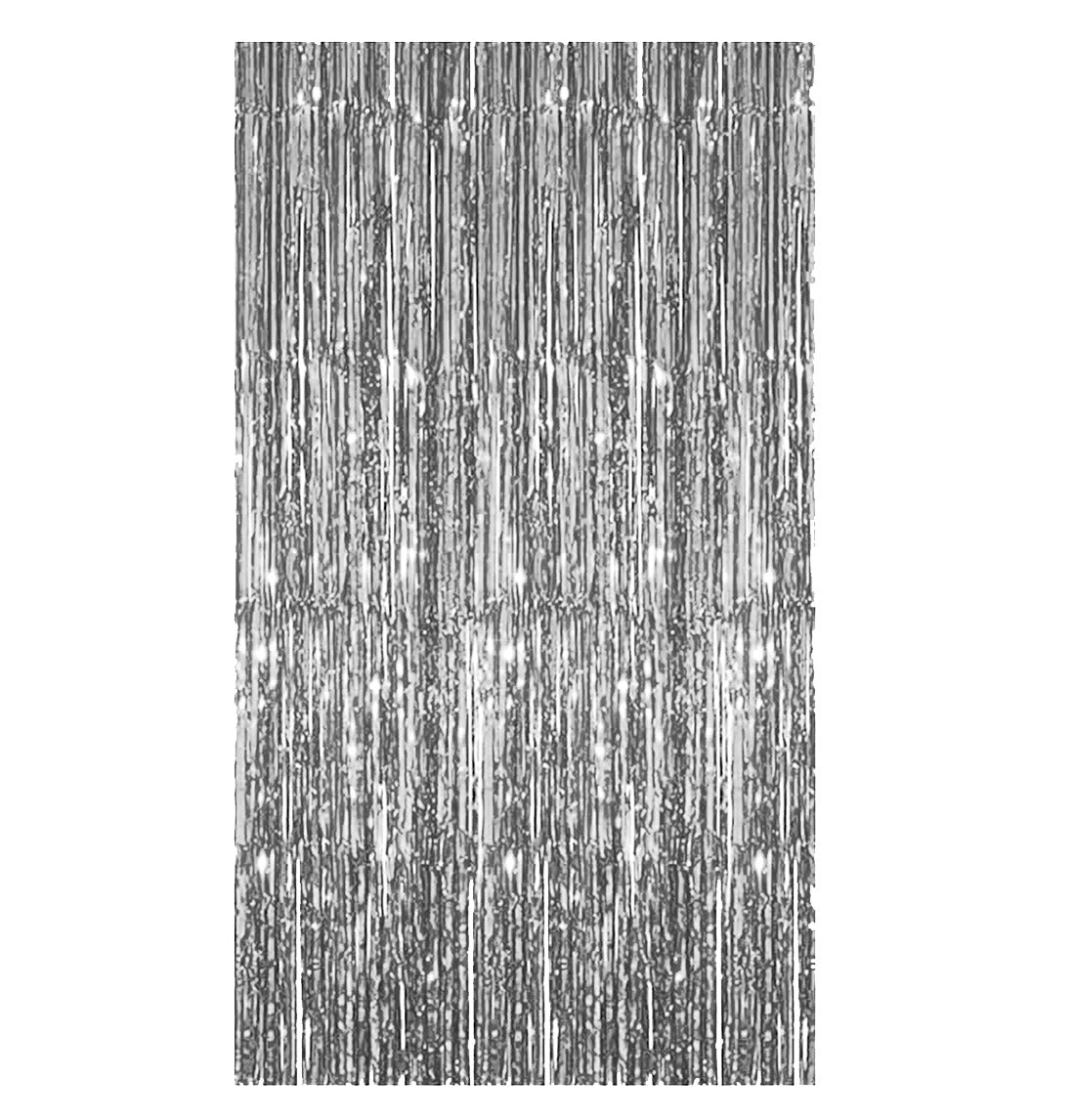 Blue Metallic Foil Fringe Curtain (3ft × 6ft) – Party Decoration Backdrop