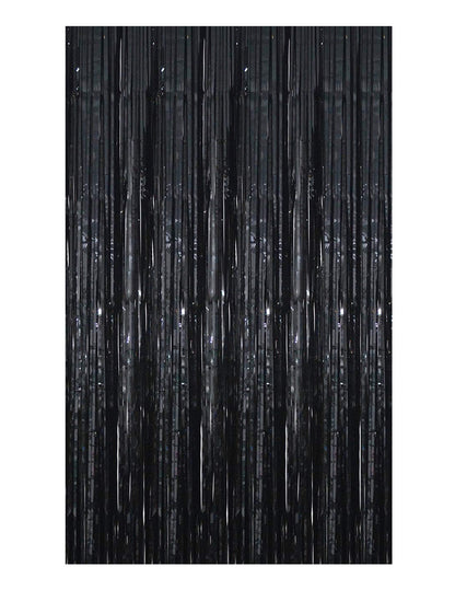 Blue Metallic Foil Fringe Curtain (3ft × 6ft) – Party Decoration Backdrop