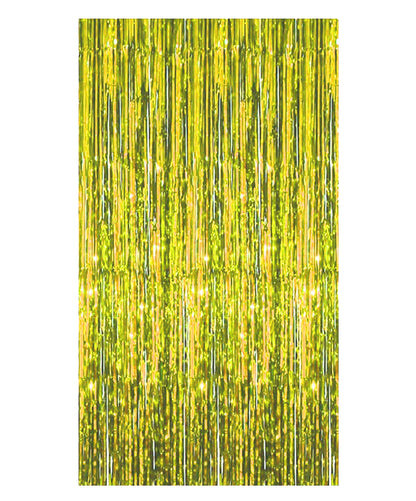 Blue Metallic Foil Fringe Curtain (3ft × 6ft) – Party Decoration Backdrop