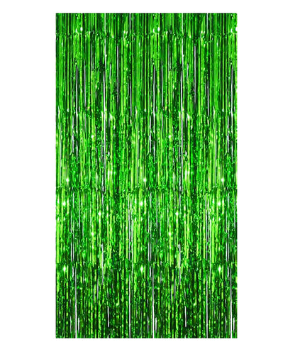 Blue Metallic Foil Fringe Curtain (3ft × 6ft) – Party Decoration Backdrop