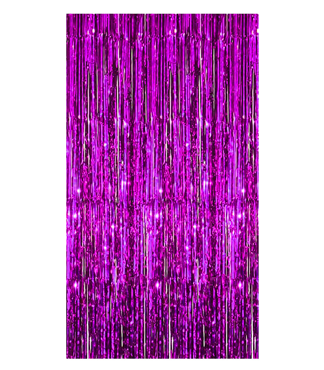 Blue Metallic Foil Fringe Curtain (3ft × 6ft) – Party Decoration Backdrop