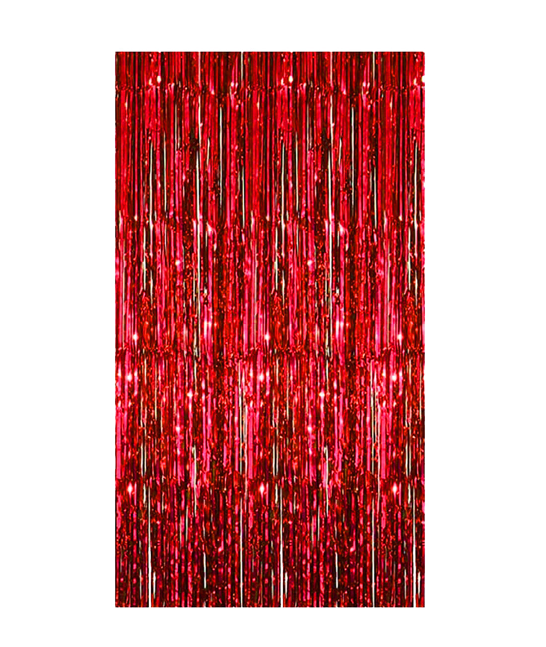 Blue Metallic Foil Fringe Curtain (3ft × 6ft) – Party Decoration Backdrop