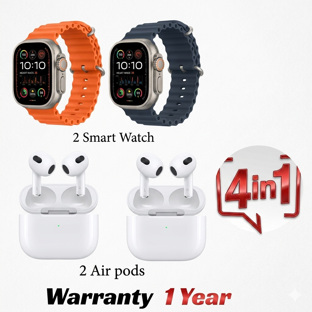2 ULTRA SMART WATCHES & 2 AIRPODS