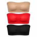 Women’s Seamless Bandeau Bra – Strapless Soft Stretch Bralette