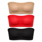 Women’s Seamless Bandeau Bra – Strapless Soft Stretch Bralette