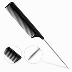 Professional Rat Tail Hair Comb – Stainless Steel Pintail Styling Comb