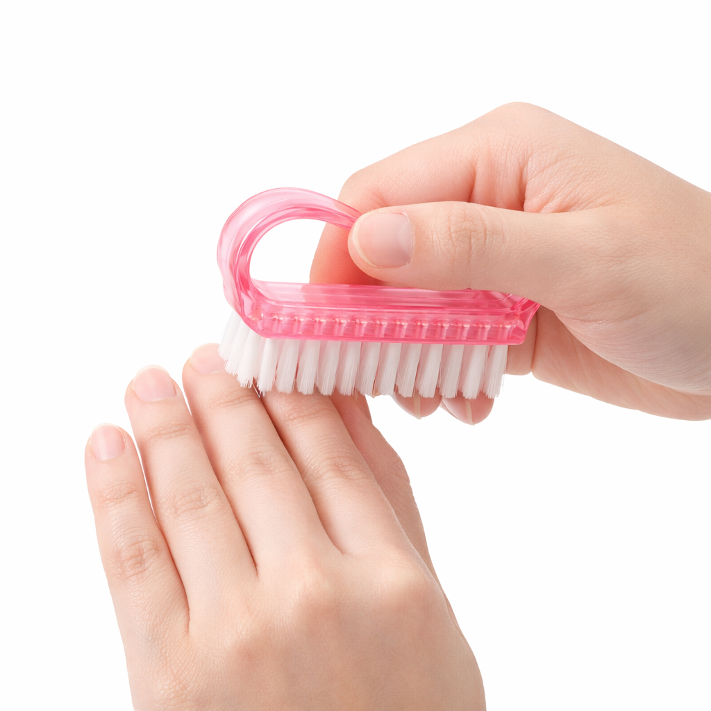 Handle Grip Nail Cleaning Brush – Manicure & Pedicure Nail Scrub Brush