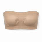 Women’s Seamless Bandeau Bra – Strapless Soft Stretch Bralette