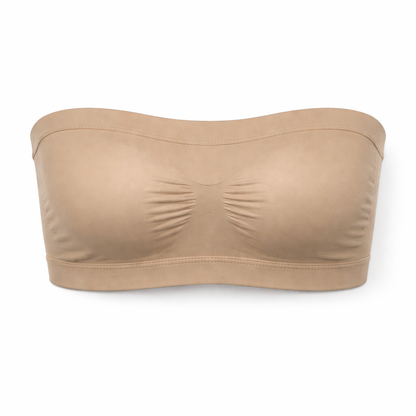 Women’s Seamless Bandeau Bra – Strapless Soft Stretch Bralette