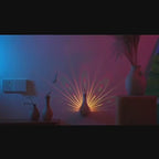 🦚 Peacock Galaxy Projector Lamp – Remote Control Night Light